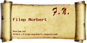 Filep Norbert névjegykártya